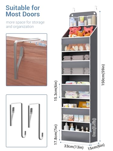 Over Door Hanging Organizer, 5 Tier 44 lb Load Behind Door - Image 5