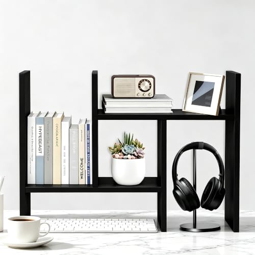 MASAKA B&W - Desk Organizer Aesthetic Shelf, Desktop Bookshelf - Image 7