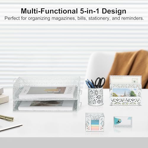 EasyPAG Desk Organizers and Accessories 5 Pieces Office Supplies - Image 4