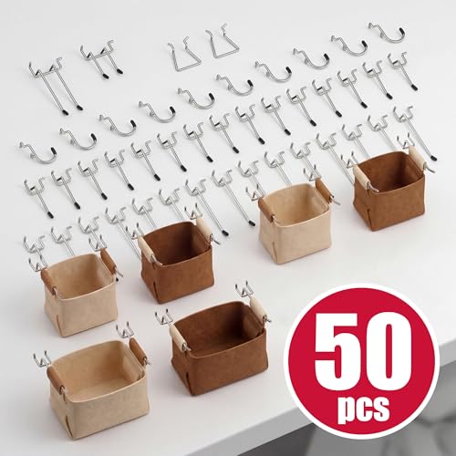 4 Pack Peg Board Organizer, Includes Metal PegBoard - Image 5