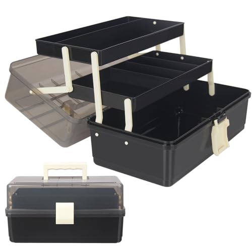 WEWLINE 13-Inch Art Storage Box 3-Layers Plastic Storage - Image 2
