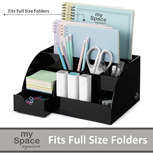 My Space Organizers Black Desk Organizer with 9 Compartments - Image 4