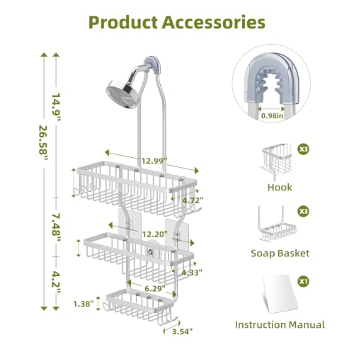 Simple Trending Shower Caddy Hanging, Shower Organizer - Image 3