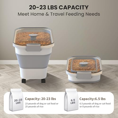 20-23 Lbs Dog Food Storage Container,Collapsible Dog Food - Image 4