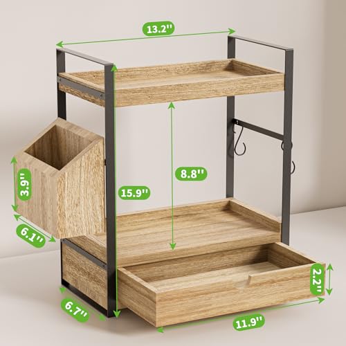 2-Tier Bathroom Counter Organizer, Wooden Vanity She | All Products - Image 3
