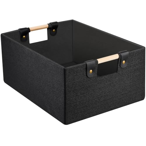 Foldable Fabric Storage Basket for Shelves, Black St | All Products - Image 2
