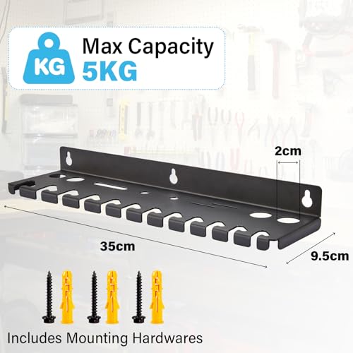 Wall Mount Wrench Organizer，Hanging Holder Fit 12 Wrenches - Image 3