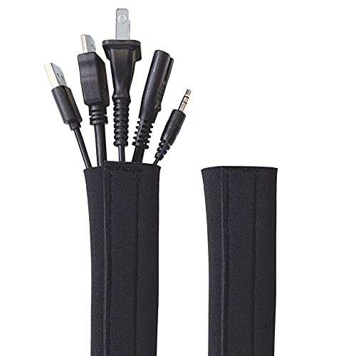 Wrap-It Storage Hook and Loop Cable Sleeve, Black, 48", 2-Pack - Image 2