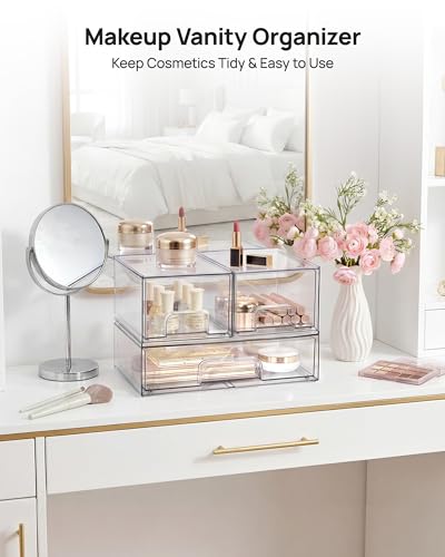 Vtopmart Clear Stackable Storage Drawers Set of 5, Plastic - Image 5