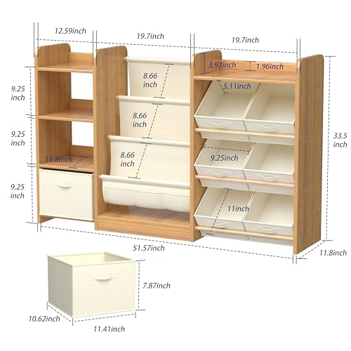 Kids Bookshelf and Toy Storage, Large Toy Storage Chest - Image 3
