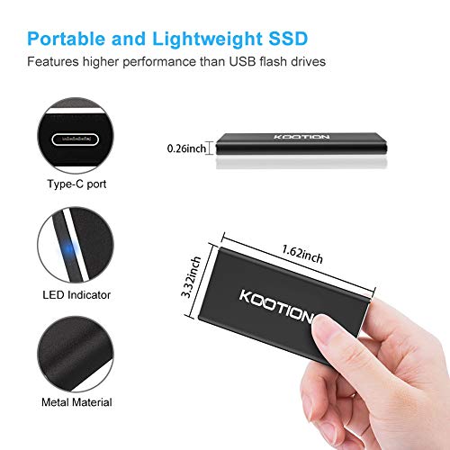 KOOTION External SSD 250GB Portable SSD High-Speed Solid State - Image 6