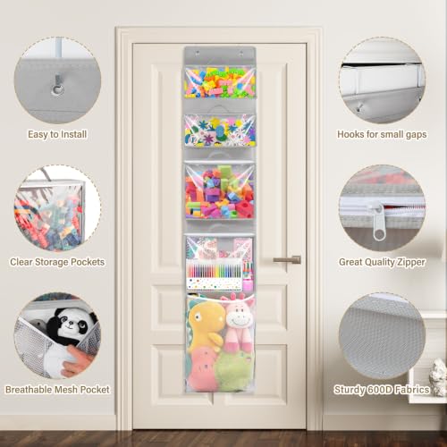 Over Door Toy Organizer, Hanging Stuffed Animal Storage - Image 7