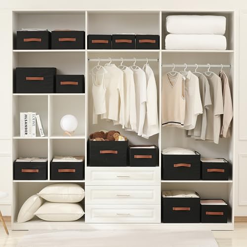 linen closet organizers and storage, 3 Pack Large Storage Baskets - Image 6