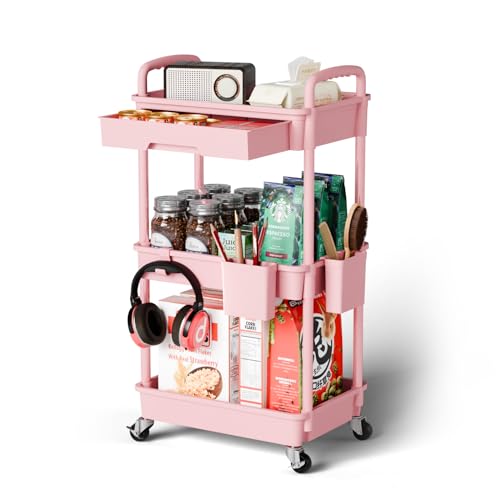Sorgion 3 Tier Rolling Cart Organizer,Laundry Room - Image 2