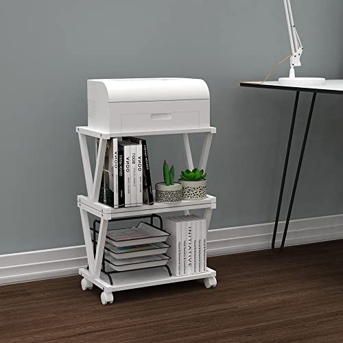 VEDECASA Retro Desktop Printer Stand,2 Tier Wood Printer Shelf - Image 7