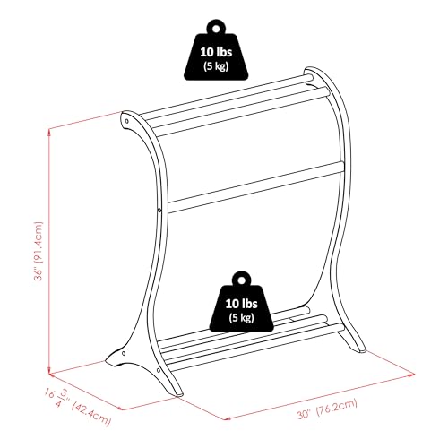 Winsome Bella Blanket Rack in Teak - Image 4