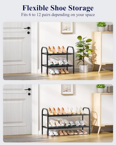 Kitsure Metal Expandable Shoe Rack, 18.1-29.5" x 11.4" x 17.1" - Image 5