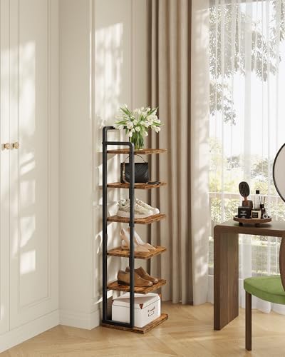 6-Tier Vertical Shoe Rack, Narrow Shoe Tower - Image 6