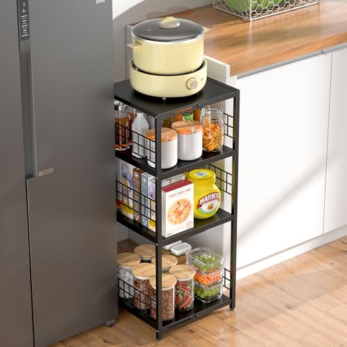 DAOUTIME Expandable Slim Storage Shelf, 4 Tier Metal Shelving - Image 3