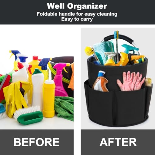 Cleaning Caddy with Handle, Cleaning Supplies Organizer - Image 3