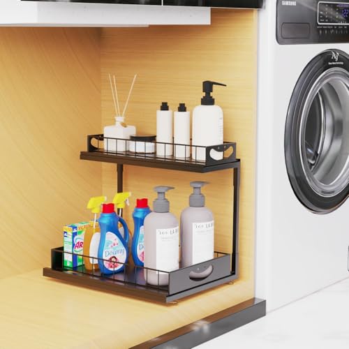 FILTA Under Sink Organizer, Metal Pull Out Cabinet Organizer - Image 5