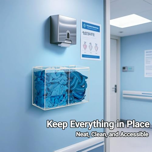 Glove Dispenser Wall Mounted Medical Glove Holder with 2 - Image 5