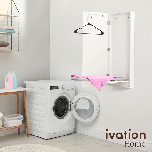 Ivation Wall Mount Swivel Ironing Board Cabinet, Fold Down - Image 3