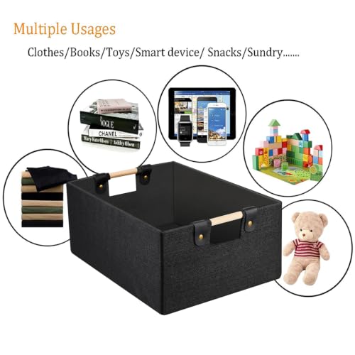 Foldable Fabric Storage Basket for Shelves, Black St | All Products - Image 6