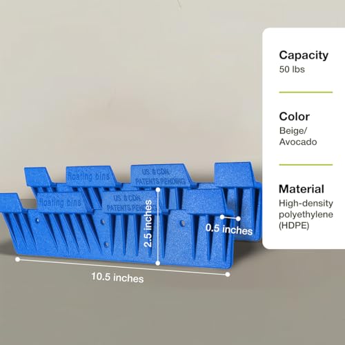 Nova Products Recycle Bin Wall Mount (2 Pack), Blue Bin Hanger - Image 3