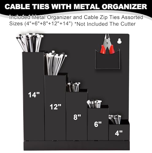 Cable Tie Holder, Wall Mount Zip Tie Storage Rack | Home Organization - Image 6