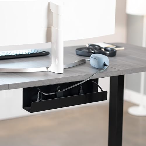 VIVO Black 17 in Under Desk Cable Management Tray, DESK-AC06-1C - Image 3