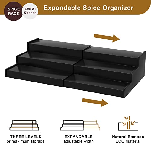 Lenwi Spice Rack Organizer for Cabinet, 3 Tier Expan - Image 5