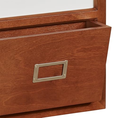 Orvis Wooden Wall Organizer with Dry Erase Board Natural Cherry - Image 5