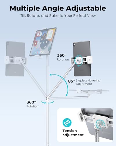 Viozon Tablet Floor Stand, Height & Angle Adjustable Tablet - Image 4