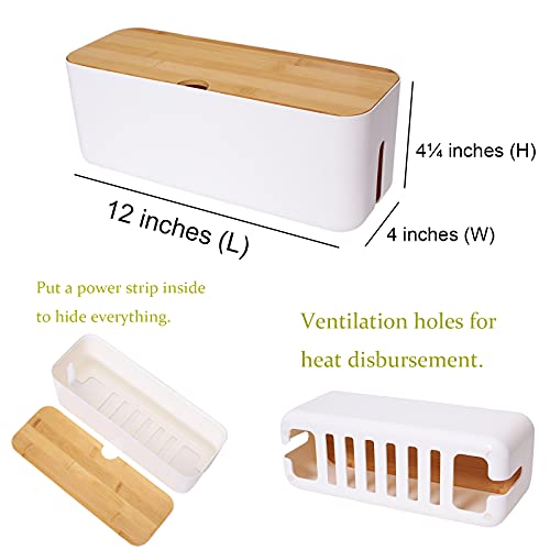 Changsuo Cable Management Box Small White, Extension Cord - Image 4