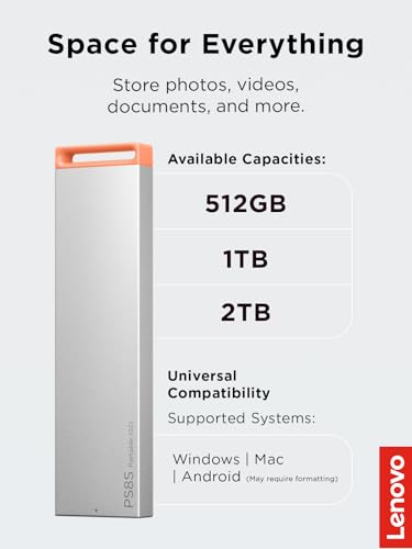 Lenovo PS8S 2TB Portable SSD, Up to 1050MB/s Read - Image 7