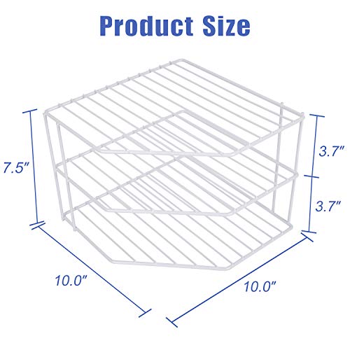 3-Tier Corner Shelf Counter and Cabinet Organizer - Steel Metal - Image 4