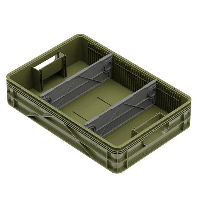 Quarter Crate 4-Pack Stackable Storage Bins, Green - Image 8