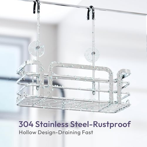 SWTYMIKI Shower Caddy Hanging Organizer - Over the Door Shower - Image 7