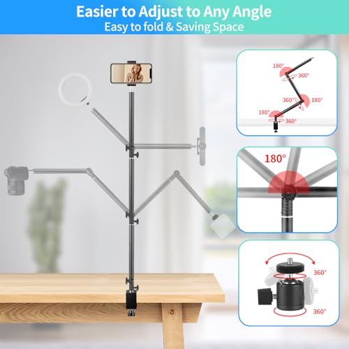 Heavy Duty Overhead Camera Desk Mount Stand 14.5"-41" with 1/4" - Image 5