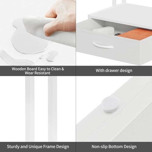 Printer Stand with Storage for Desk, with Fabric Drawer - Image 8
