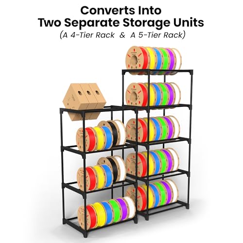 9-Tier 3D Printer Filament Storage Rack with Anti-Tipping - Image 5