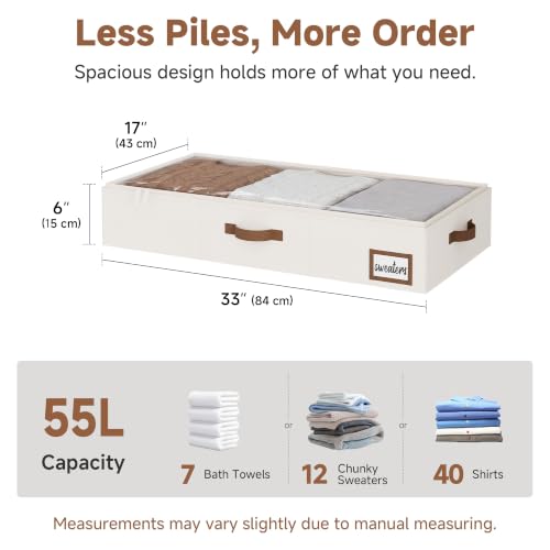 StorageWorks 6 Inch Low Profile Under Bed Storage Containers - Image 3