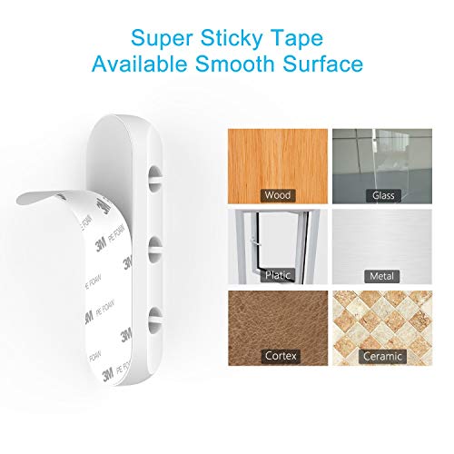 INCHOR Cord Organizer for Desk, White Cable Organizer Cable Clips - Image 6