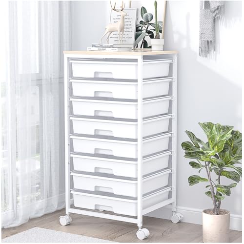 SYKIARIOL Rolling Storage Cart with Drawers, 8 Drawers Utility - Image 2