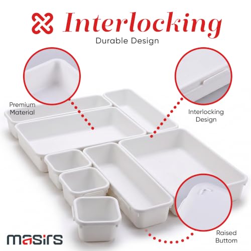 Masirs Interlocking Drawer Organizer Bins - Image 4