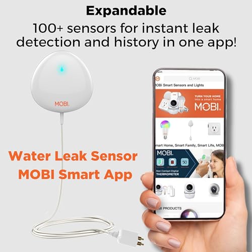 MOBI Smart Home 2.4GHz WiFi Water Leak Sensor, Water Sensor - Image 5