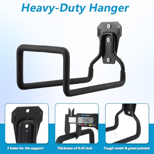 4 Pack Heavy Duty Garden Hose Holder Wall Mount, Metal - Image 4