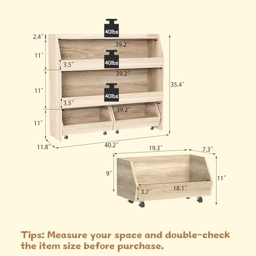 COZPAW Toy Storage Organizer, 3 Tier Montessori Shel | All Products - Image 3