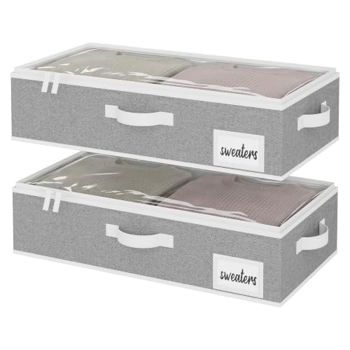 StorageWorks 5 Inch Low Profile Under Bed Storage Containers - Image 2